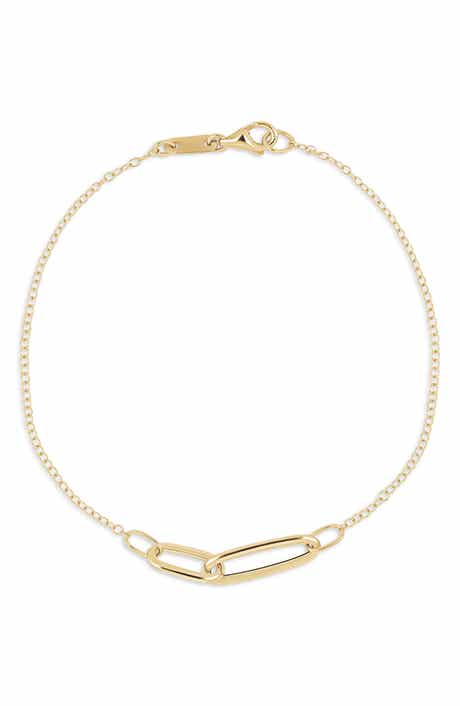 14k Gold Single Link Bracelet