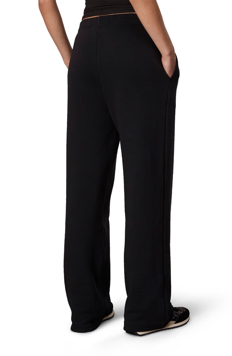 rag & bone Terry Wide Leg Sweatpants, Alternate, color, Black