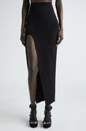 Rick Owens High Slit Asymmetric Maxi Skirt