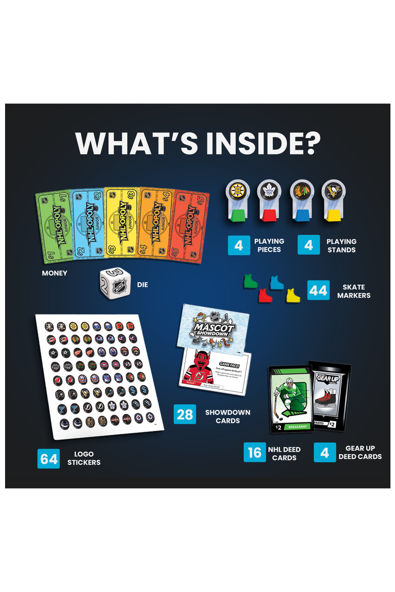 NHL Opoly Junior, Alternate, color, Multicolor
