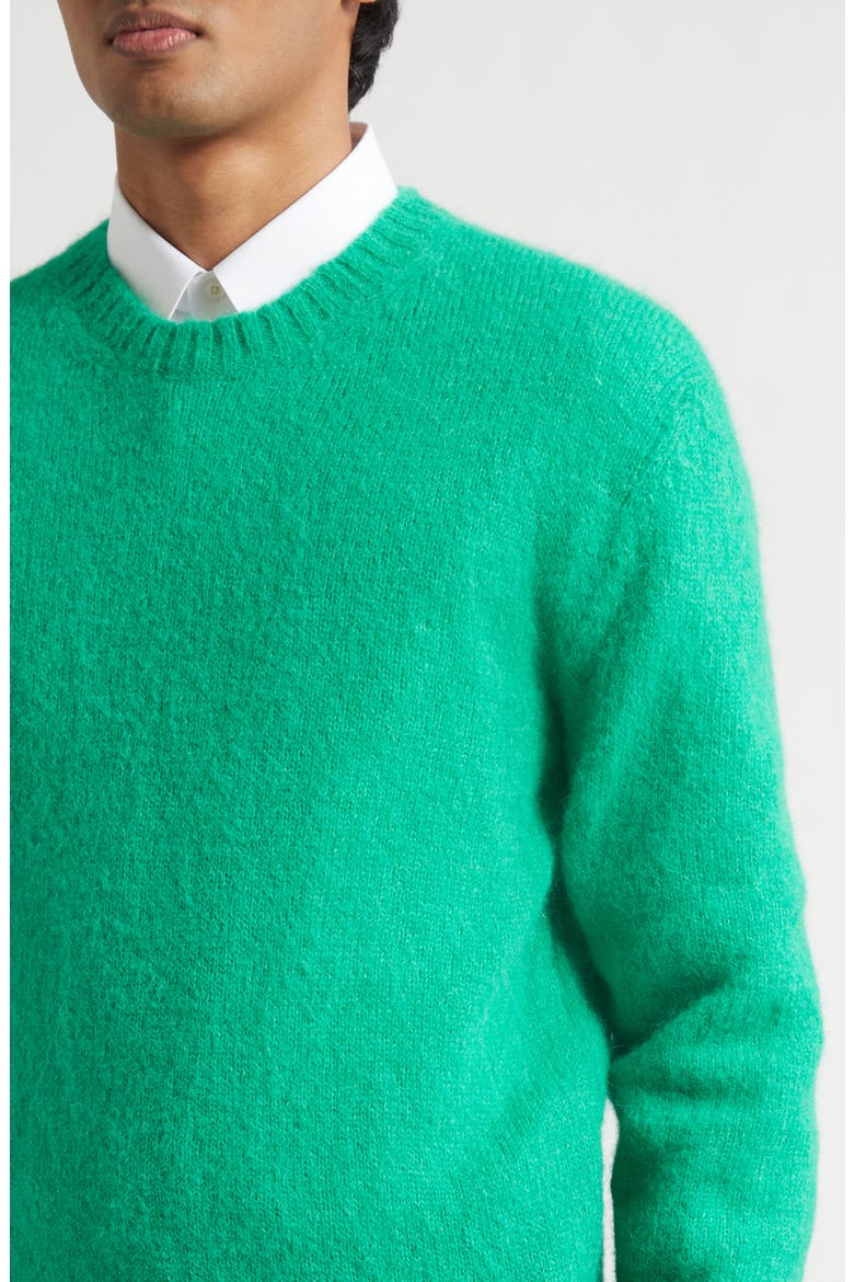 Alpaca Blend Crewneck Sweater, Alternate, color, BRIGHT GREEN