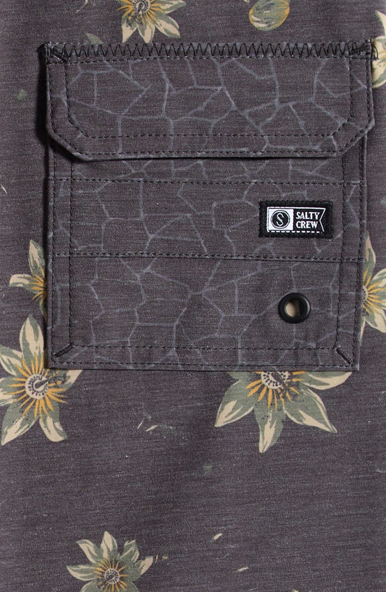 Salty Crew Kids' Crew Volley Swim Trunks, Alternate, color, Pirate Black