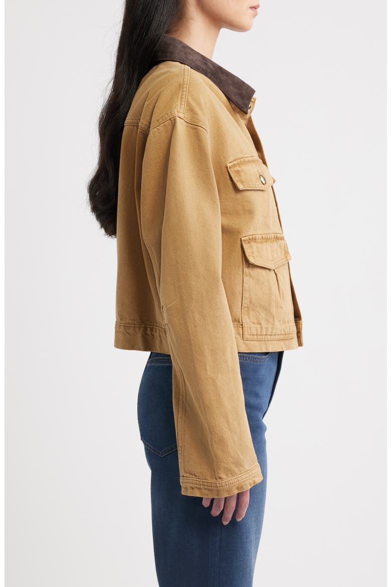 Boxy Denim Jacket, Alternate, color, SAVANNAS