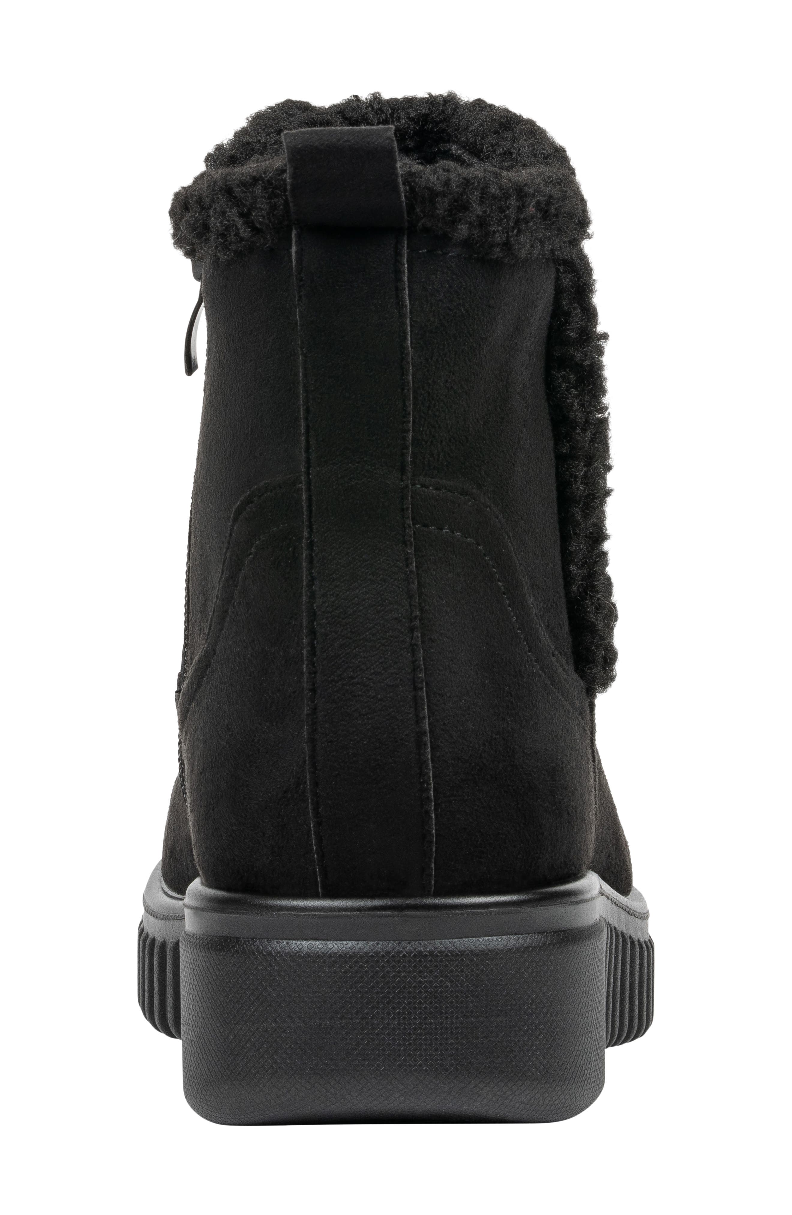 Teegan Faux Leather Boot, Alternate, color, BLACK