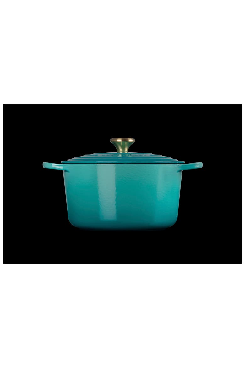 Signature 6.5-Quart Round Enamel Cast Iron French/Dutch Oven, Alternate, color, RIVIERA