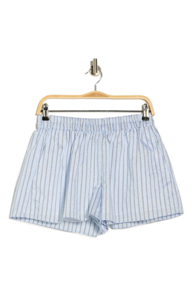 Callie Embellished Stripe Shorts, Alternate, color, BLUE STRIPE