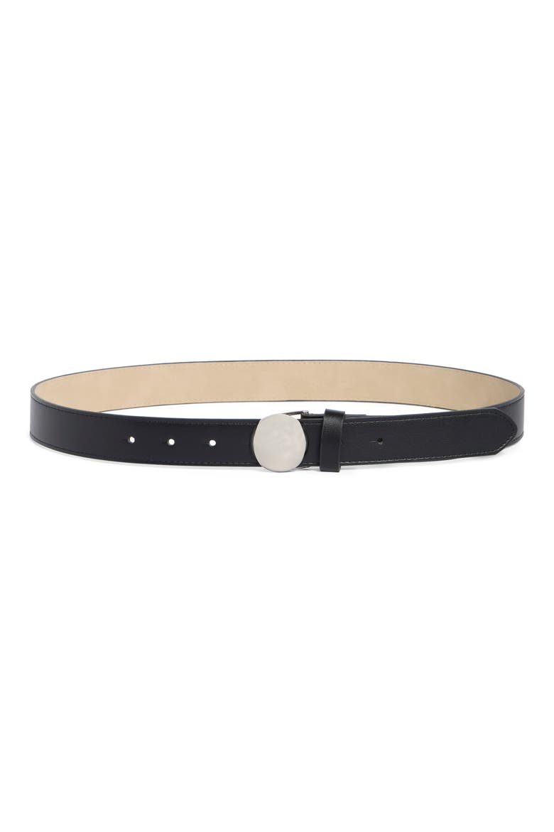 Bubble Buckled Belt, Main, color, BLACK/ SILVER