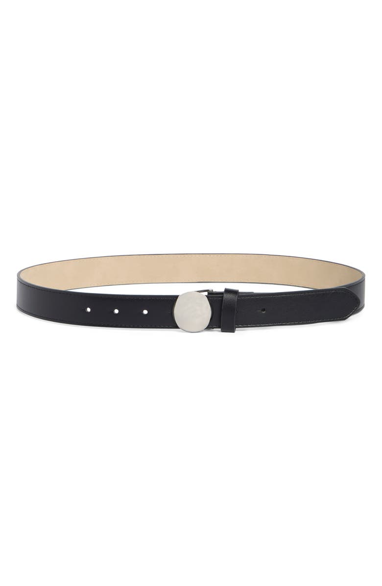 Steve Madden Bubble Buckled Belt, Main, color, Black/ Silver