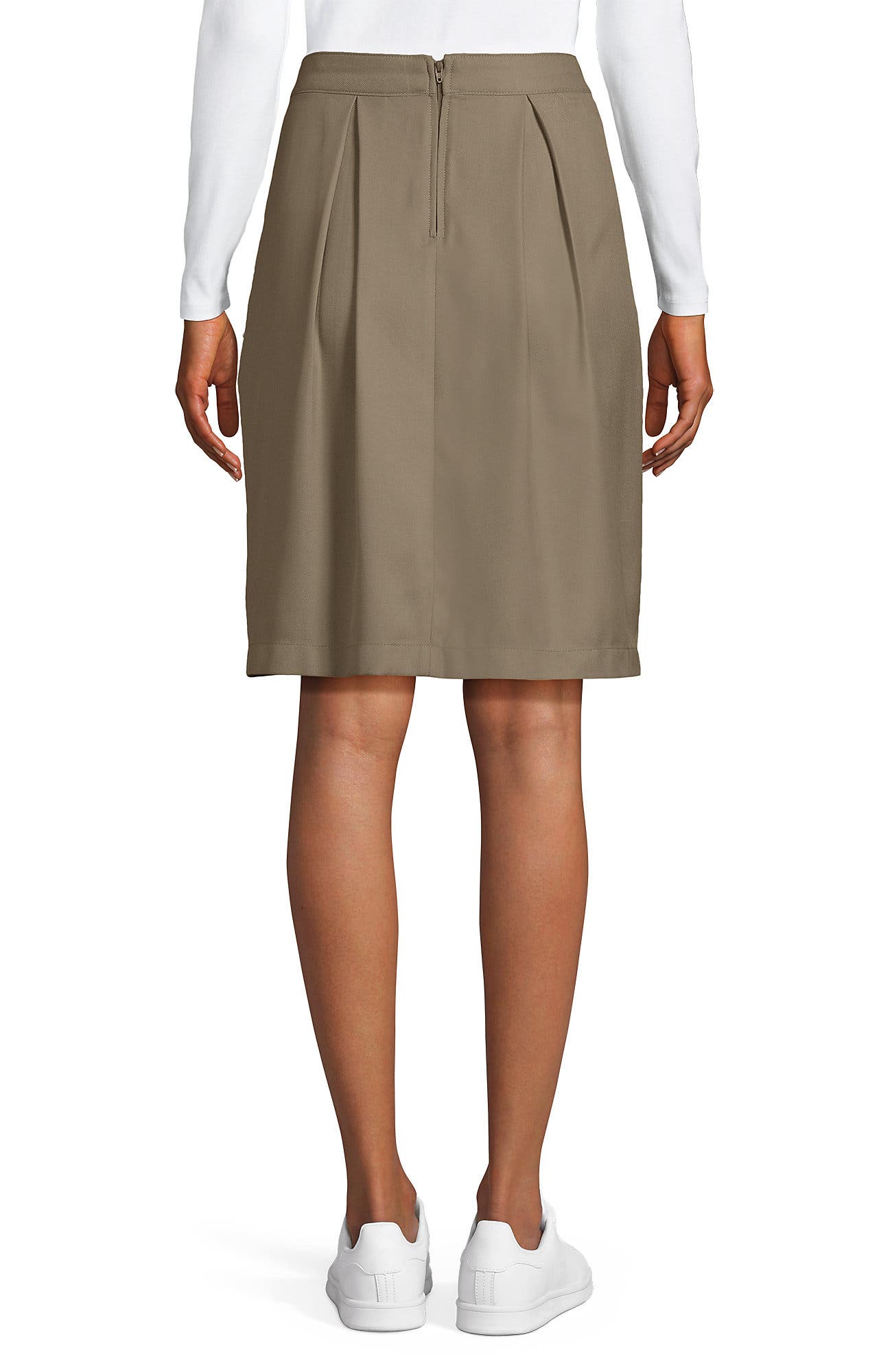 School Uniform  Solid Pleated Skort Top of Knee - image 2