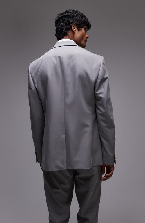 Topman Slim Fit Grey Stretch Suit Jacket In Grey