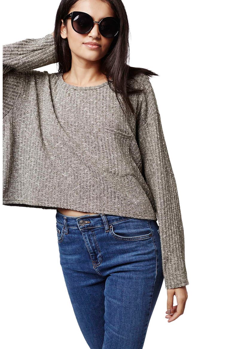 Ribbed Crop Top, Alternate, color, OLIVE