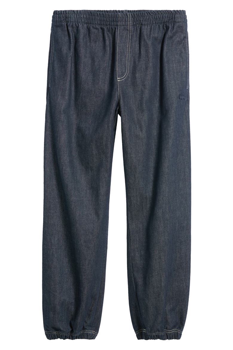 Relaxed Fit Elastic Waist Denim Pants, Main, color, WASHED DENIM