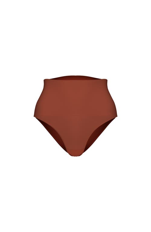 Noodyskin Seamless Scuplt High-waisted Panties In Brown