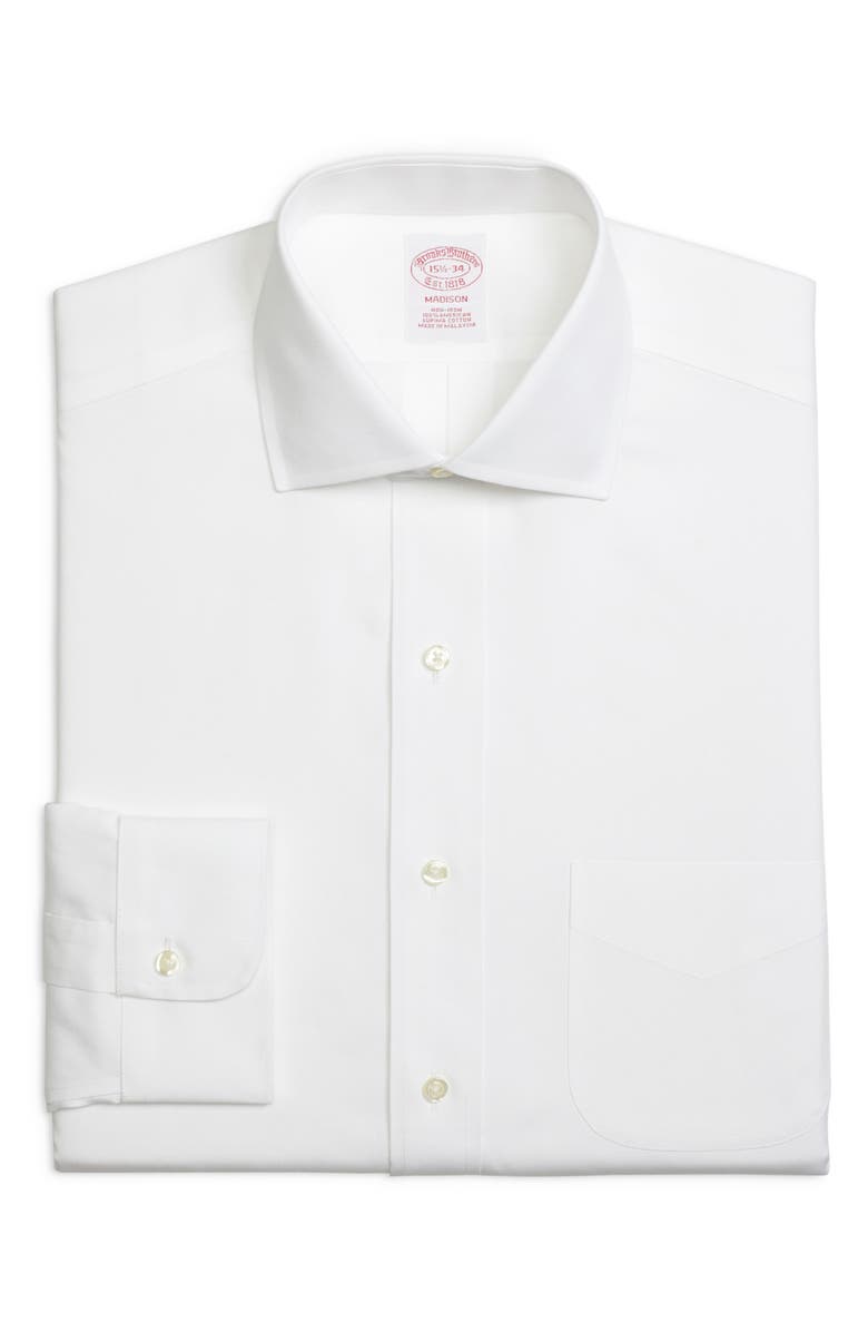 Brooks Brothers Madison Classic Fit Solid Dress Shirt, Main, color, 