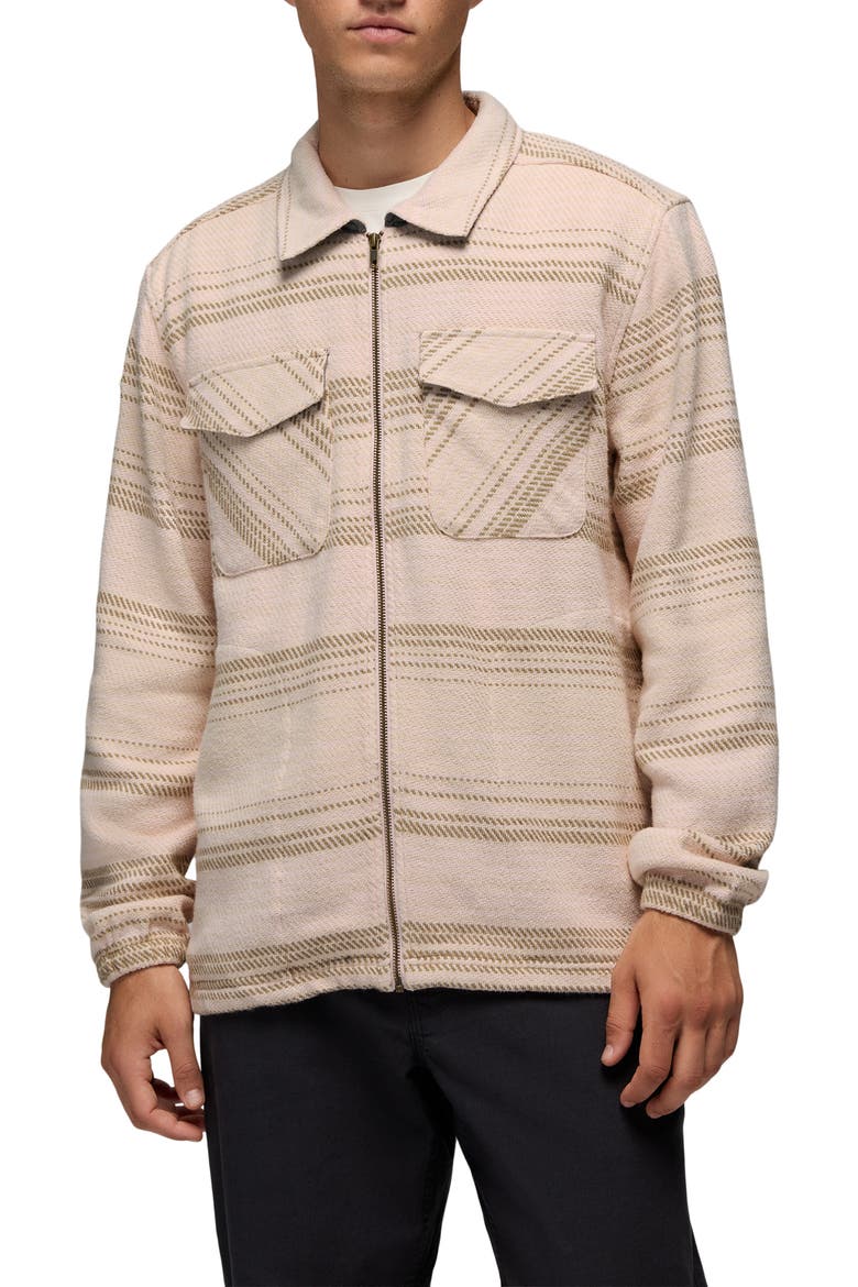 Heritage Flannel Zip-Up Shirt, Main, color, HUSH