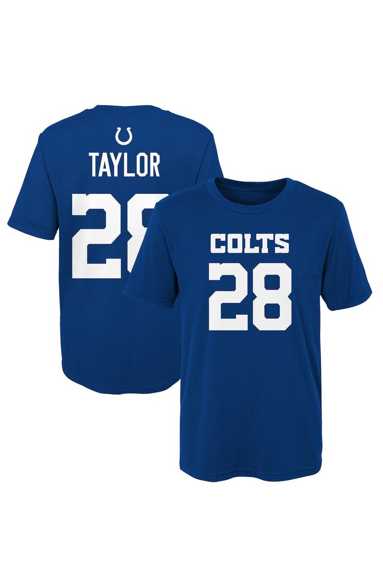 Outerstuff Youth Jonathan Taylor Royal Indianapolis Colts Mainliner Player Name & Number T-Shirt, Alternate, color, 