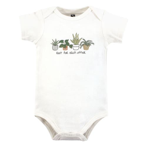 Hudson Baby Five-piece Set Of Cotton Infant All-in-one Bodysuits In Brown