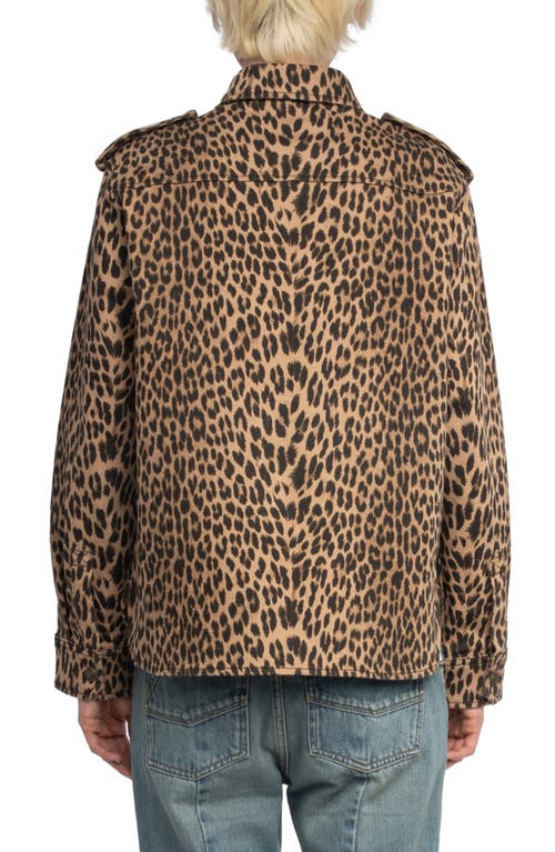 Zadig & Voltaire Womens Daim Leopard-print Chest-pocket Denim Shirt Xs In Animal Print