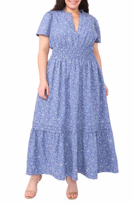CeCe Daisy Chambray Maxi Dress
