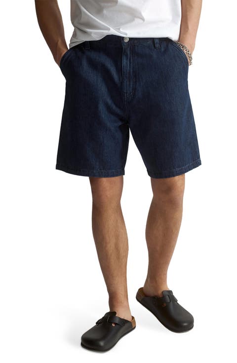 Dark Indigo Cotton Denim Shorts