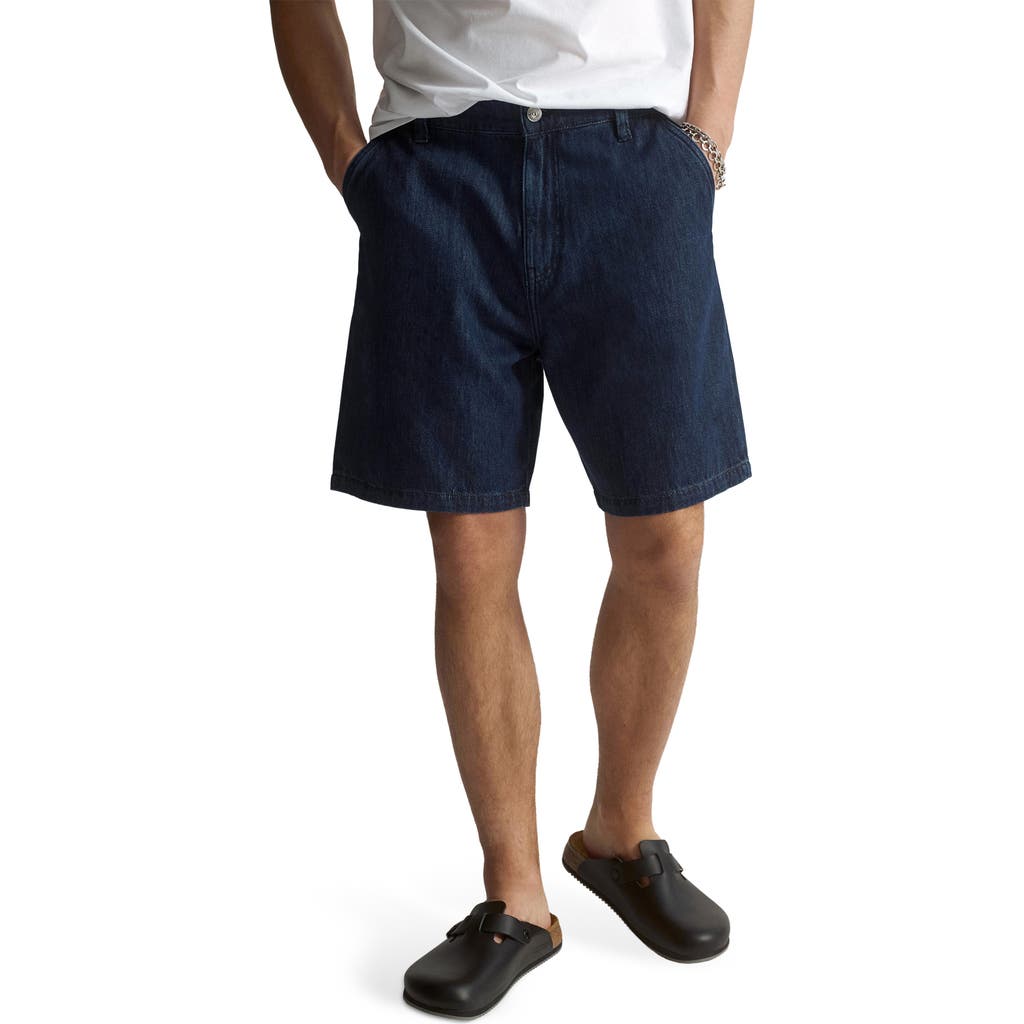 Brooklyn Industries Dark Indigo Cotton Denim Shorts In Purple