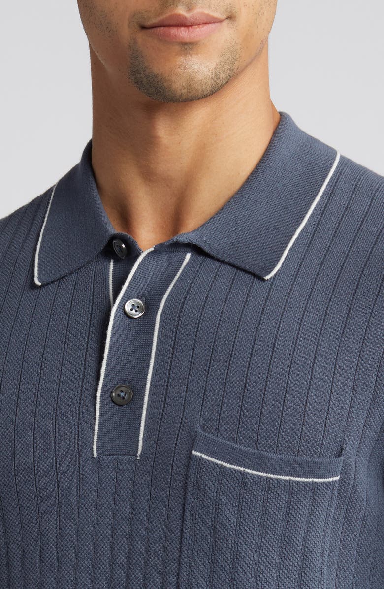 Rails Hardy Tipped Short Sleeve Polo Sweater, Alternate, color,