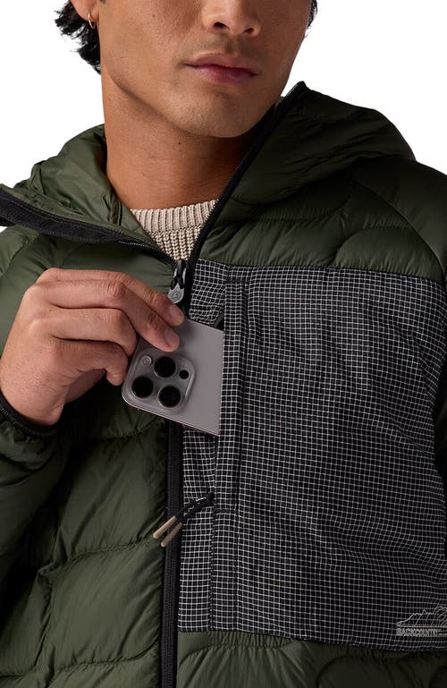Backcountry Waas Allied Down Hooded Jacket In Green