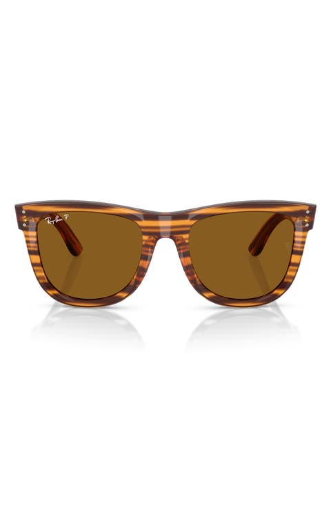 Wayfarer Reverse 53mm Polarized Square Sunglasses