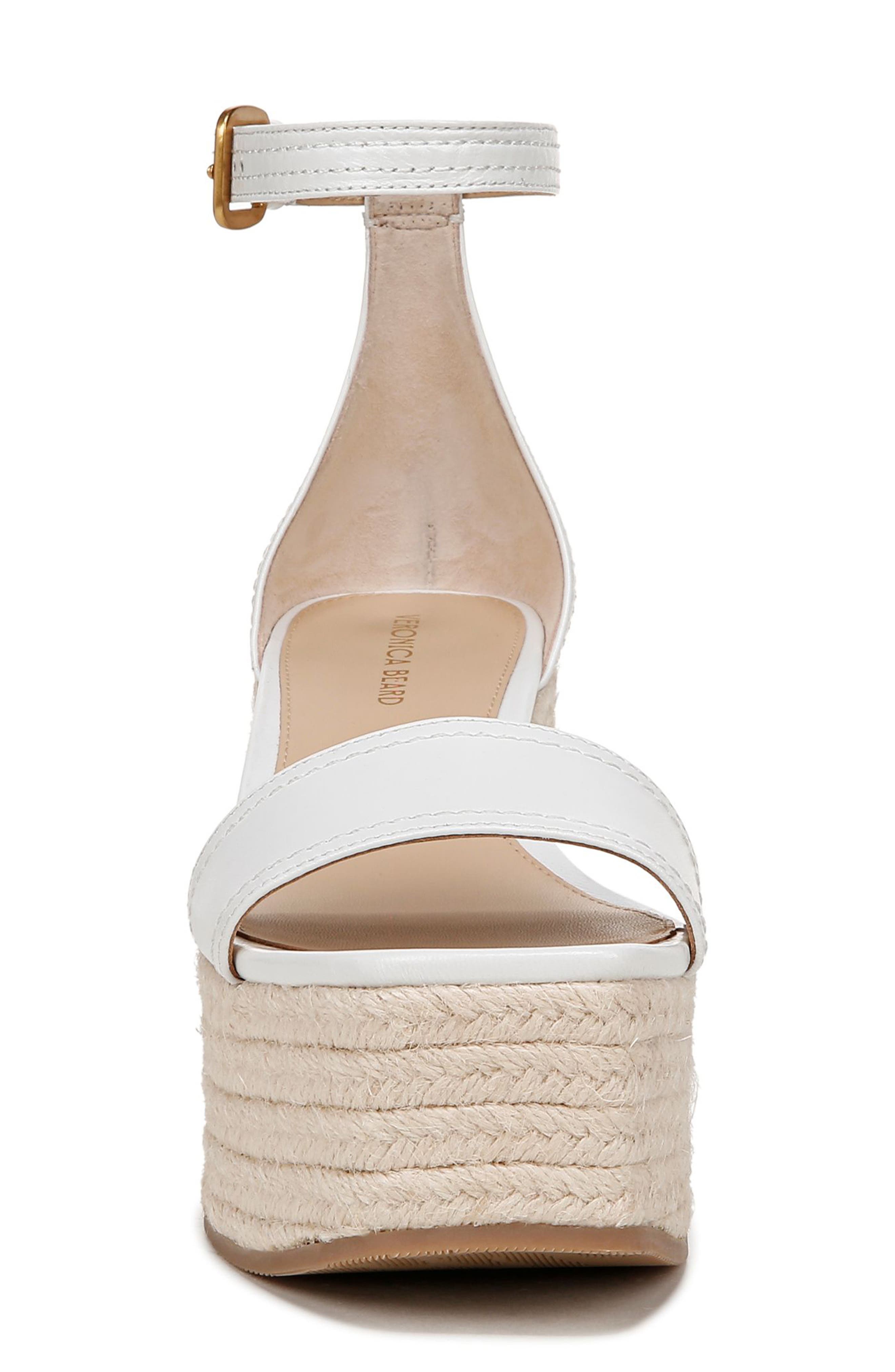 Veronica Beard Gianna Platform Wedge Sandal, Alternate, color, Coconut