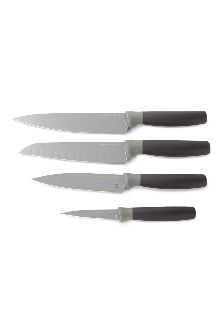 Four-Piece Leo Knife Set, Main, color, GRAY
