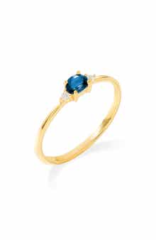 YS GEMS Oval & Round Gemstone Ring