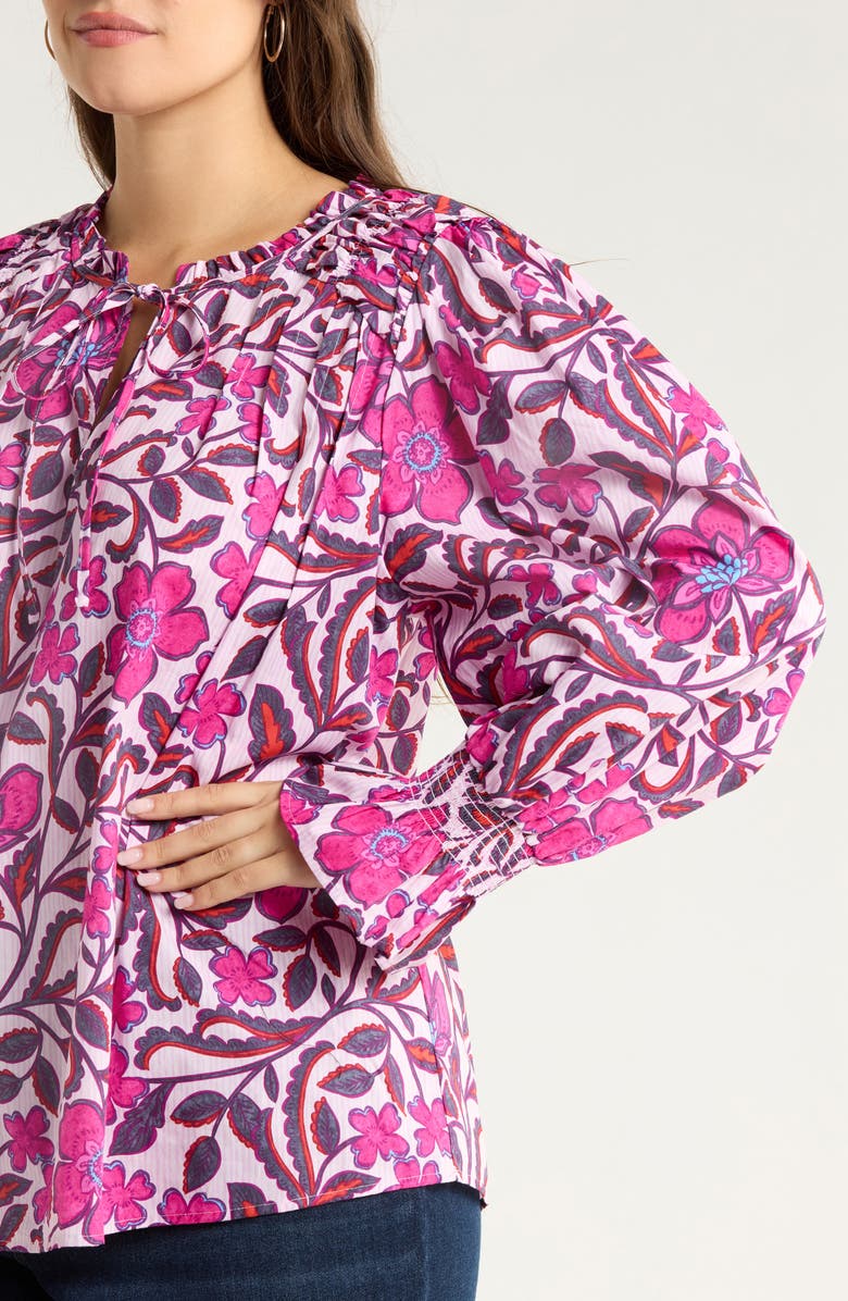 SUGARLIPS Aubrey Floral Print Long Sleeve Shirt, Alternate, color, Pink-Multi