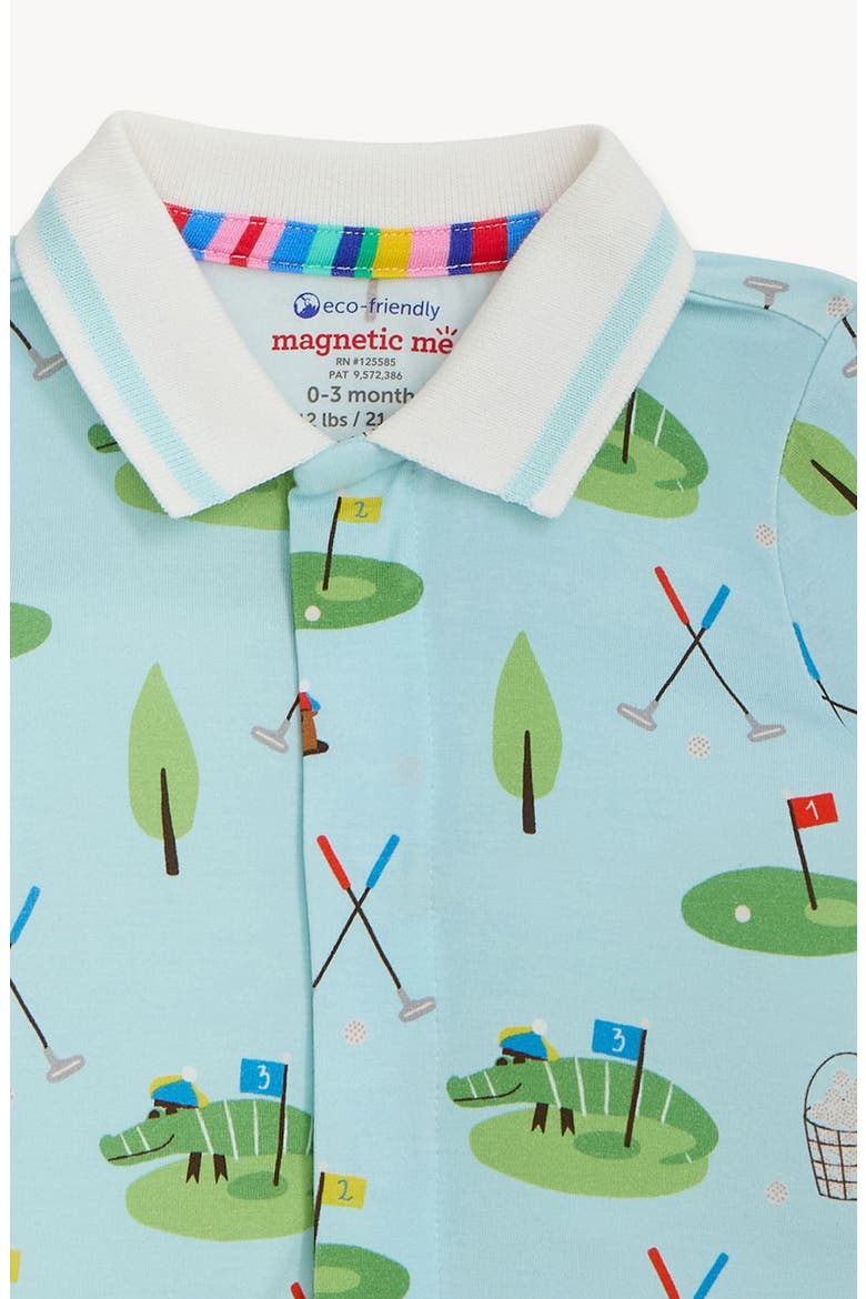 Gopher It Magnetic Polo Romper, Alternate, color, GOPHR