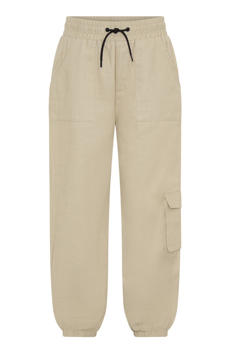 TINY TRIBE Kids' Cargo Joggers, Main, color, Cream