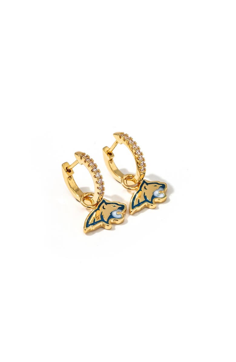 Color Shout Montana State University Pennant Pair Earring Set, Alternate, color, Yellow Gold