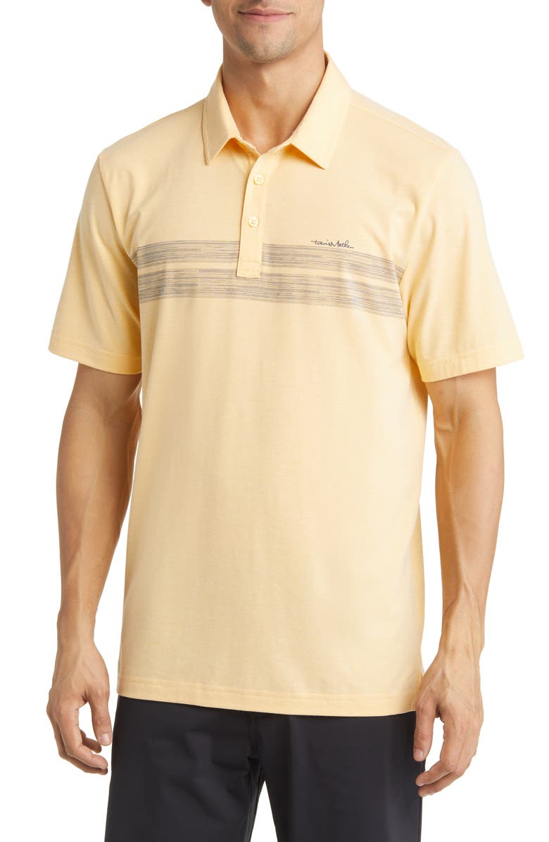 TravisMathew Lot of Pesos Polo, Main, color, Heather Golden Cream