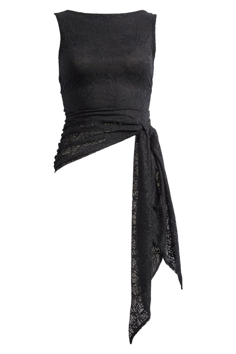 Batya Backless Lace Top, Alternate, color, NOIR
