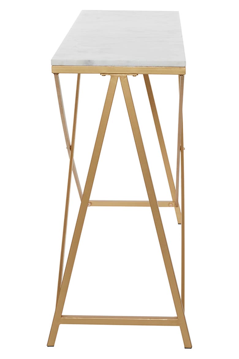 White Contemporary Console Table, Alternate, color, WHITE