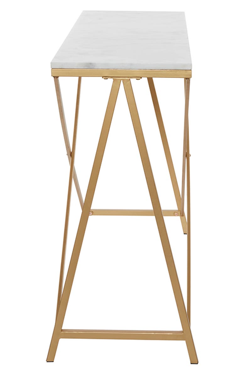 VIVIAN LUNE HOME White Contemporary Console Table, Alternate, color,