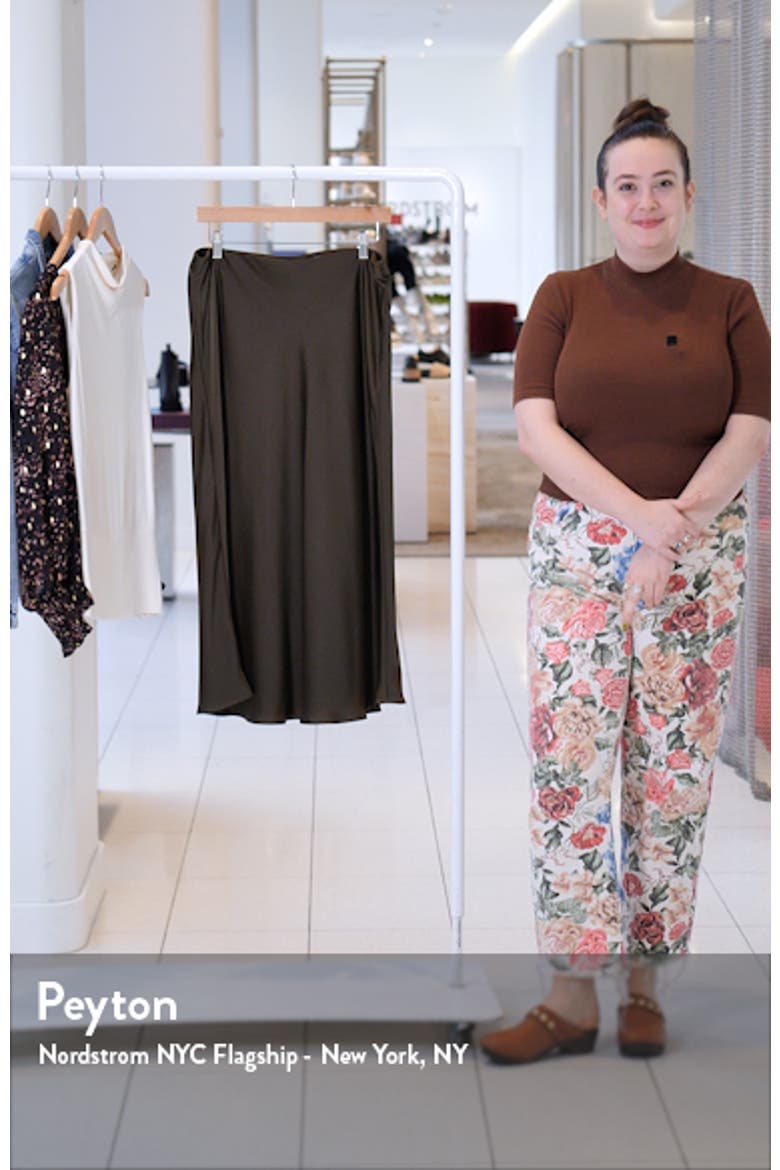 Satin Charmeuse Midi Skirt video