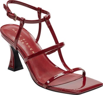 Marc Fisher LTD Women's Dennie Heeled Sandal - Square Toe Strappy Dress Sandals