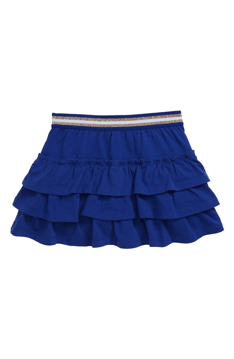 Mini Boden Pretty Jersey Ruffle Skort, Main, color, 