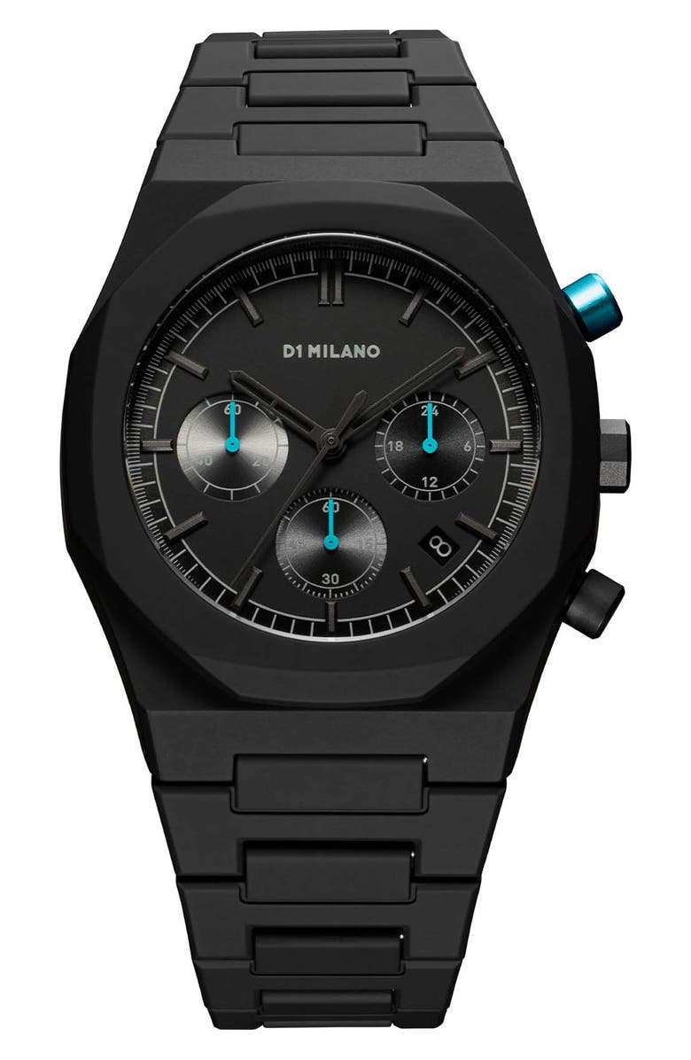 D1 Milano Polychrono Bracelet Watch, 40.5mm, Main, color, Black