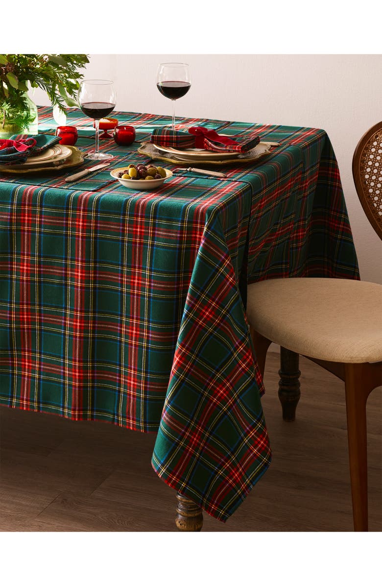 Petite Plume Kensingtone Tartan Plaid Tablecloth, Alternate, color,
