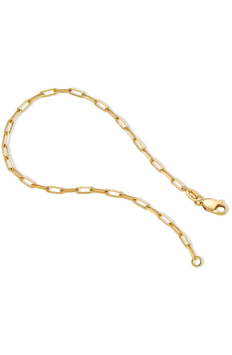 DEVATA Paperclip Chain Bracelet in 14K Gold, 2.2mm, Alternate, color, Yellow Gold