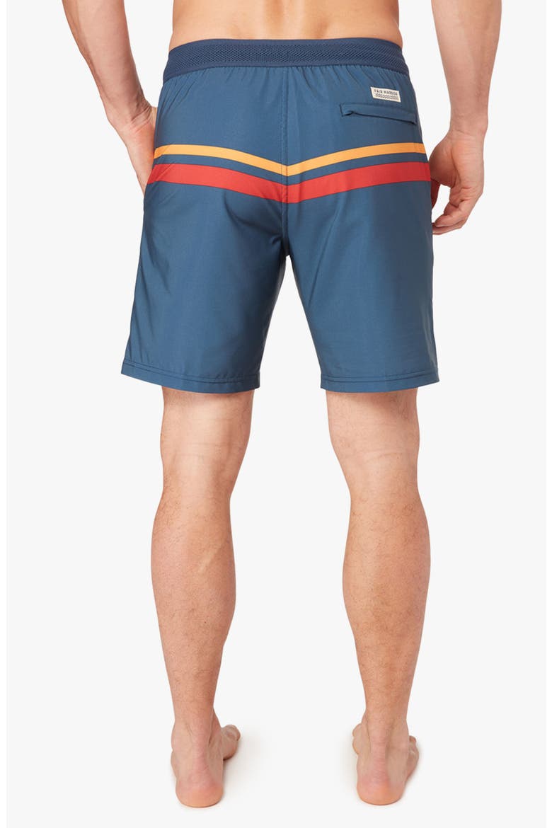 The Ozone Swim Trunks, Alternate, color, RED COMP STRIPE