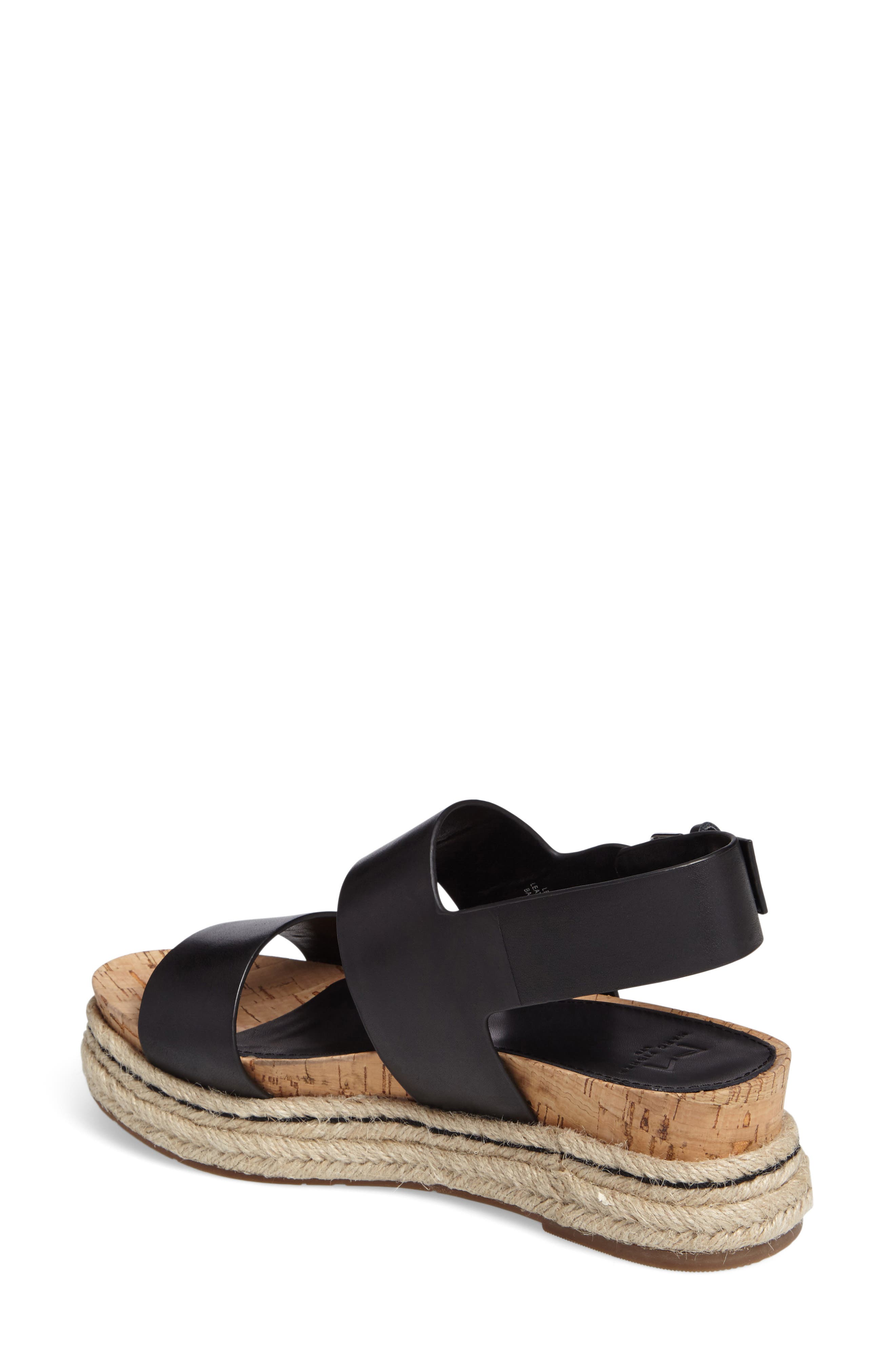 Oria Espadrille Platform Sandal, Alternate, color, BLACK LEATHER