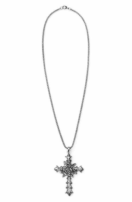 REBL Cross Pendant Necklace