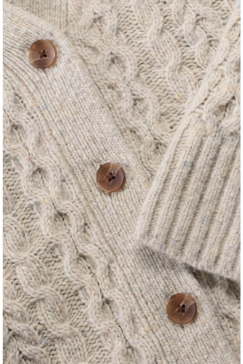 Newlyn Merino Wool Blend Cardigan, Alternate, color, KNIT MELANGE ARAN