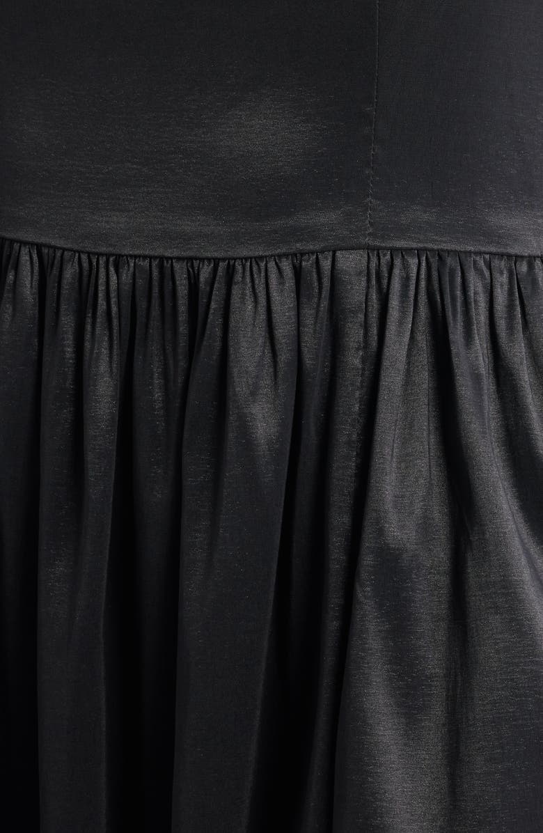 Hutch Ericha Crystal Embellished Satin Gown, Alternate, color, Black